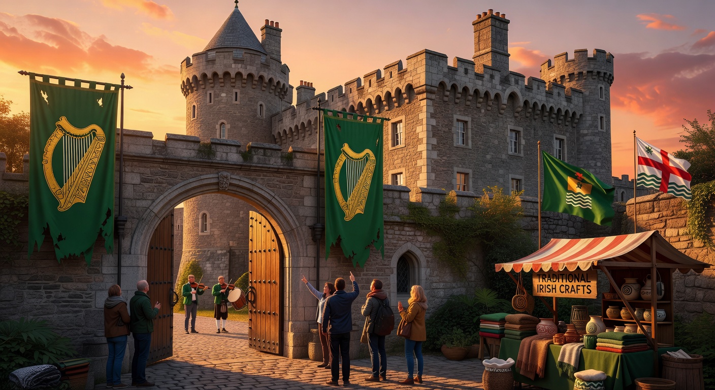 Dublin Castle at Sunset